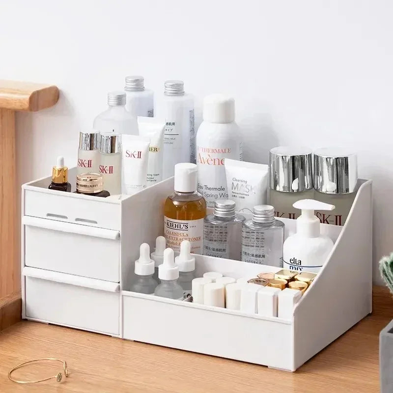Organisateur Maquillage à Tiroirs – Rangement Cosmétiques Blanc