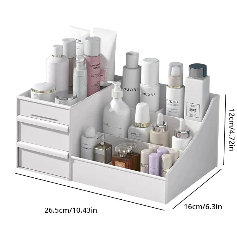 Organisateur Maquillage à Tiroirs – Rangement Cosmétiques Blanc