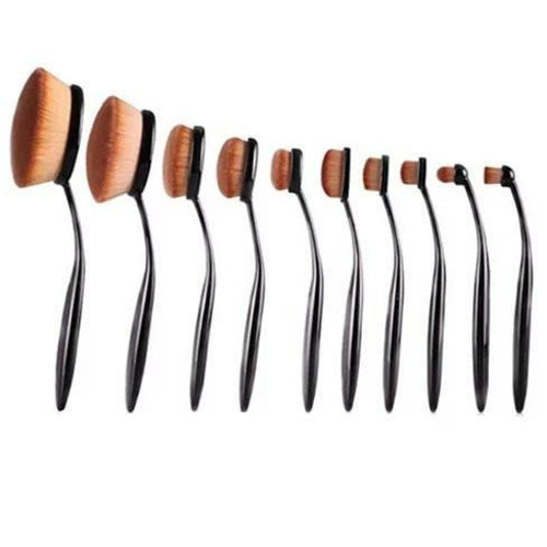 Beauty Experts – Set de 10 Pinceaux Ovales