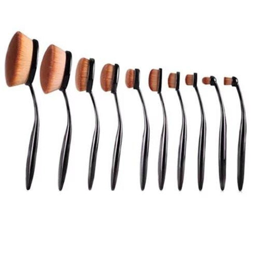 Beauty Experts – Set de 10 Pinceaux Ovales