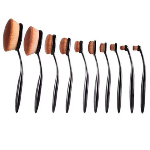 Beauty Experts – Set de 10 Pinceaux Ovales