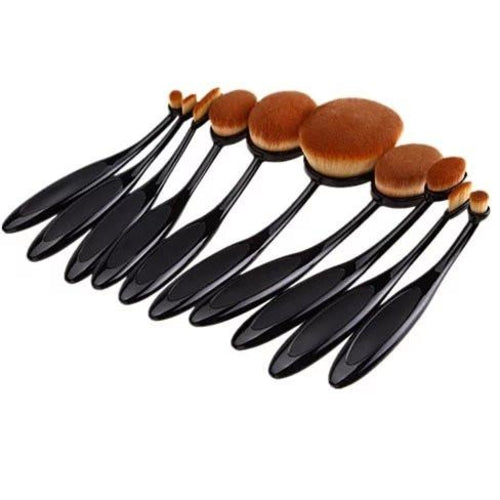 Beauty Experts – Set de 10 Pinceaux Ovales