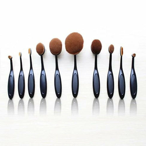 Beauty Experts – Set de 10 Pinceaux Ovales