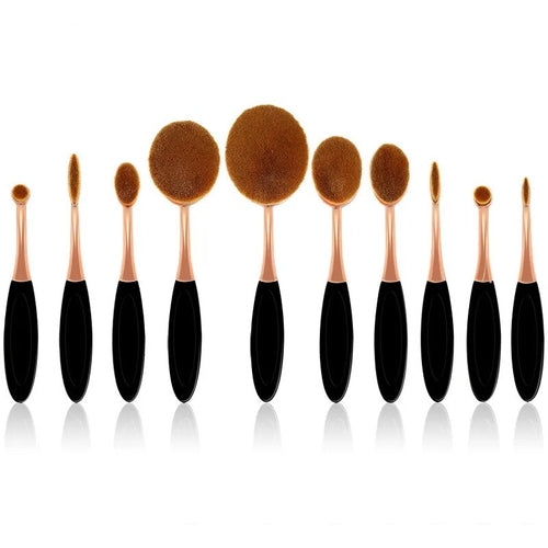 Beauty Experts – Set de 10 Pinceaux Ovales