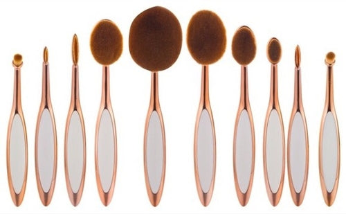 Beauty Experts – Set de 10 Pinceaux Ovales