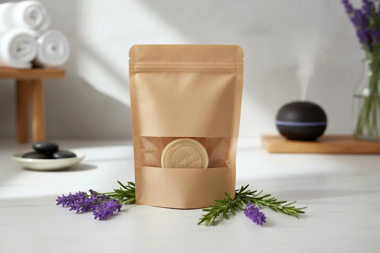 Organic Certified Balancing Solid Shampoo - Lavender & Rosemary - Dry & all Hair Types 60g