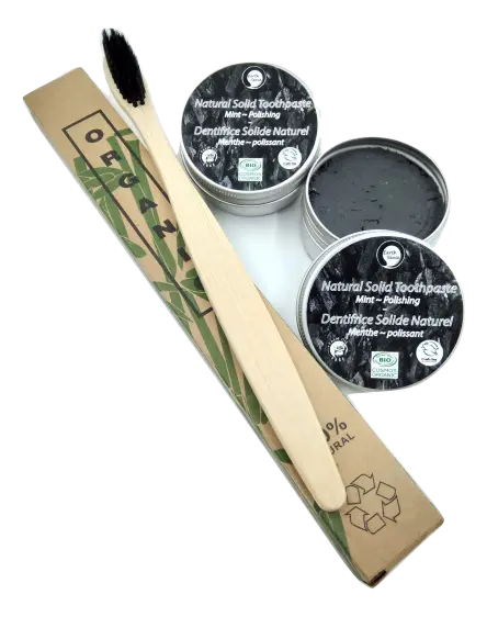 Natural Organic Certified Solid Toothpaste - Gift Set - 1 piece - MADE TO ORDER