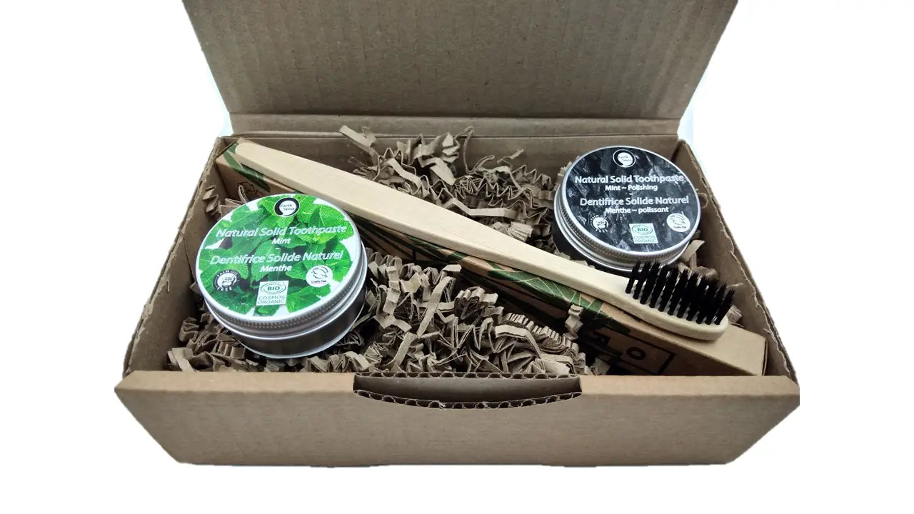 Natural Organic Certified Solid Toothpaste - Gift Set - 1 piece - MADE TO ORDER