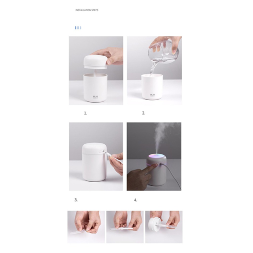 Diffuseur d'Arômes Portable – Humidificateur & Huiles Essentielles