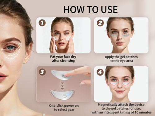 Appareil Massage Anti-Âge Contour des Yeux – Lifting & Dégonflement