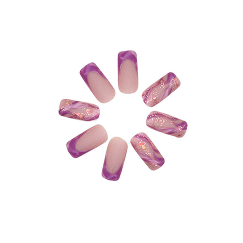 Kit Faux Ongles Réutilisables avec Colle & Stickers Gel