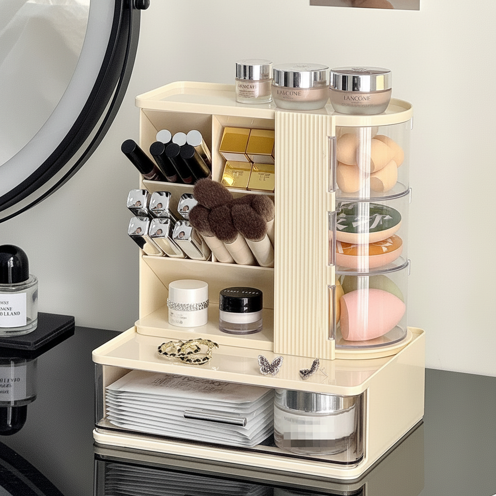 Organisateur Coiffeuse – Étagère Rangement Rouge à Lèvres & Cosmétiques
