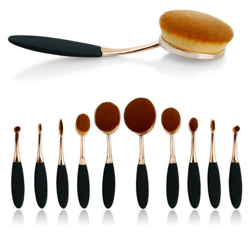 Beauty Experts – Set de 10 Pinceaux Ovales