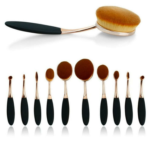 Beauty Experts – Set de 10 Pinceaux Ovales