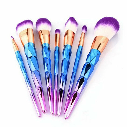 Set de 7 Pinceaux Cosmétiques Unicorn – Collection Exotique